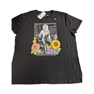 Dolly Parton T Shirt Black Graphic Tee You Gotta Put Up With the Rain Size L